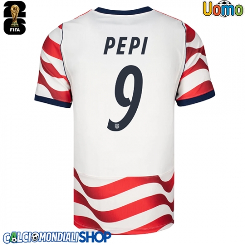 Maglie da calcio Stati Uniti Ricardo Pepi #9 Prima Maglia Mondiali 2026  Manica Corta